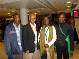 (From left) Grey Katsilizeni, Makonen Getu, Mwawi Nkhonjera and Agnes Kwelete at last week's Child & Youth Finance International Summit in Amsterdam.