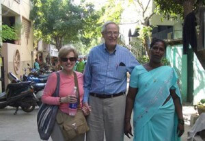 Nancy and Fred McDougal with an Opportunity client in India.