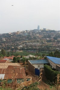 Picture of Kigali's downtown from the Genocide Museum.