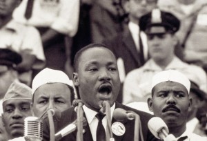 Martin Luther King, Jr. makes his “I Have a Dream” speech, August 28, 1963, in Washington, D.C. (Photo: Corbis/History.com)