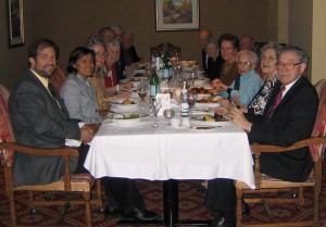 Dinner on the 2005 trip to Canada with Ross Clemenger and his late wife Gerri (right), and Opportunity Colombia’s Jim Frantz and Mitzi Machado (left).