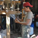 An employee in Francisco and Fidel Aleman’s Workshop in Nicaragua