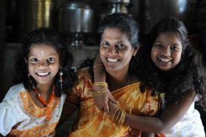 Jayanthi from India and her daughters.