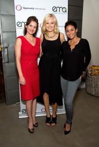 From left: Actresses Carla Gugino, Malin & Emmanuelle Chriqui.