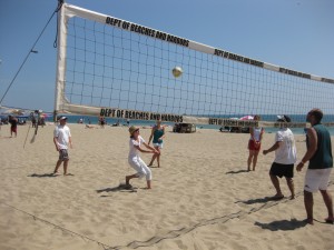 Returning a point at volleyball with YAO - LA.