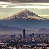 Mexico City skyline.