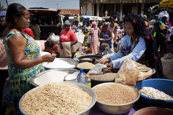 Central market in Kumasi, Ghana