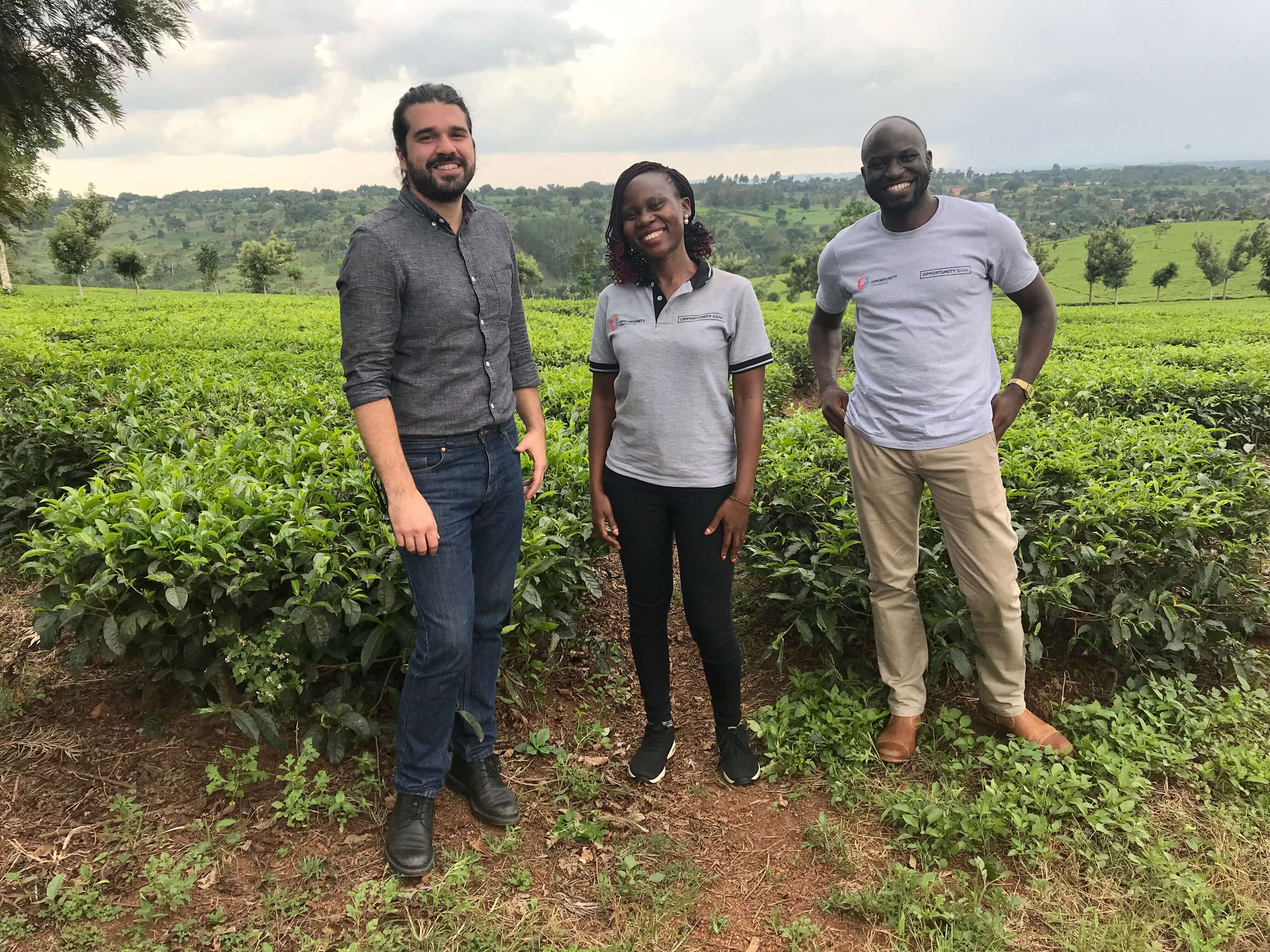 From left to right: Kyle Fiechter, Program Manager, Opportunity International US, Alice, Program Manager, Opportunity International Africa, and Ibrahim, Opportunity Bank Uganda, Ltd.
