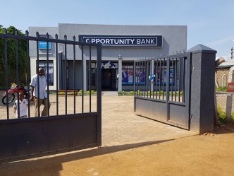 The Opportunity Bank branch in the Nakivale Settlement.