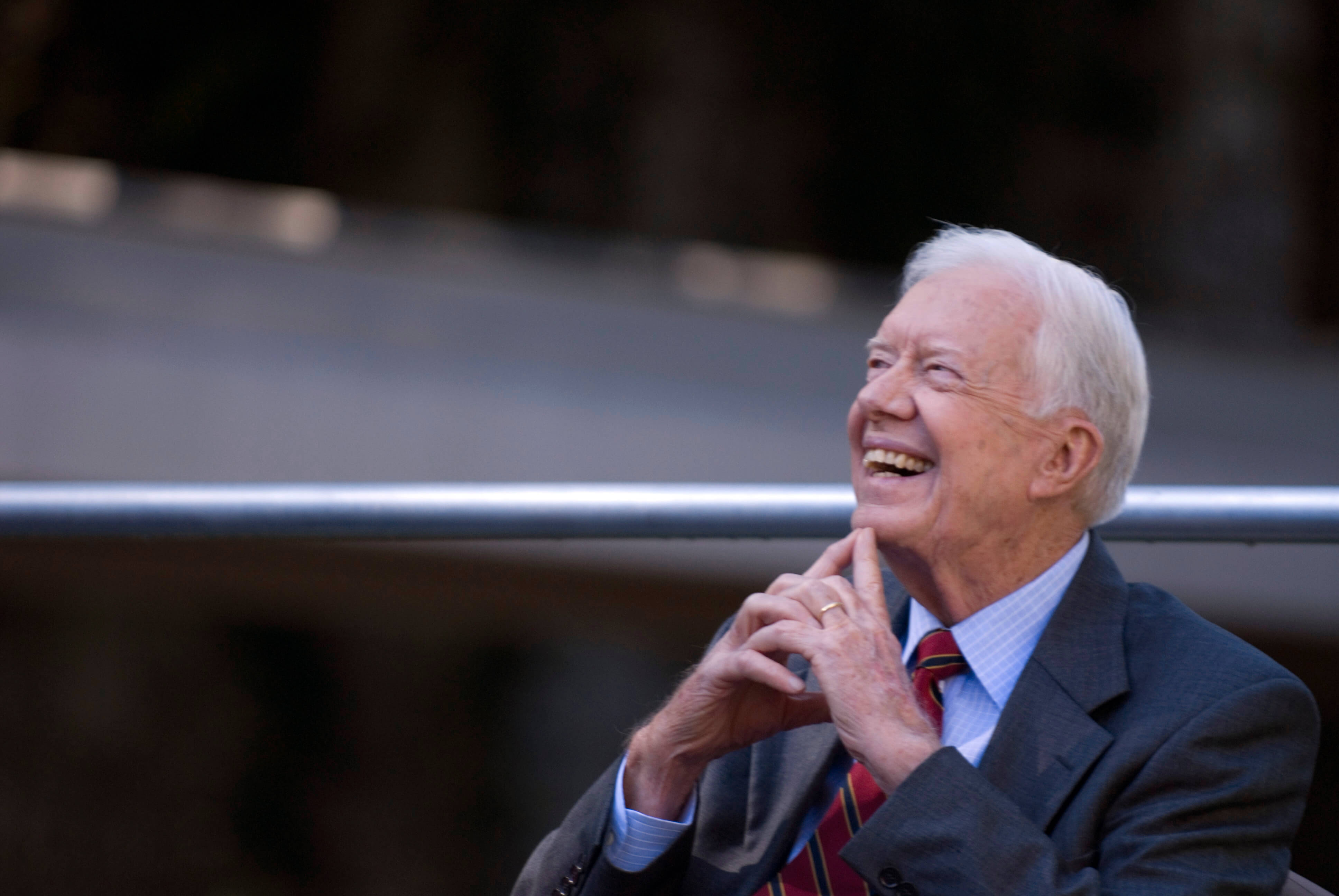 Former U.S. President Jimmy Carter celebrates his 85th birthday and the grand reopening of the Jimmy Carter Library and Museum on Oct. 1, 2009. 
