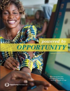 Annie Nyangomba on the 2011 Annual Report cover.