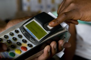 An example of an Opportunity POS device used in a shop.