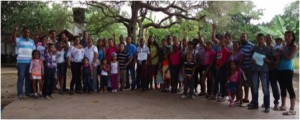 Families at the recreation day for the Male Trust Group in Pivijay, Magdalena in Colombia.