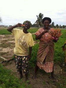 Clients Emelia George & Enyoman Hlordzi, smallholder farmers in Ada, Ghana.